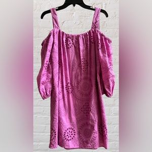 Trina Turk Fuchsia Floral Cold Shoulder Dress | Women's Size Small